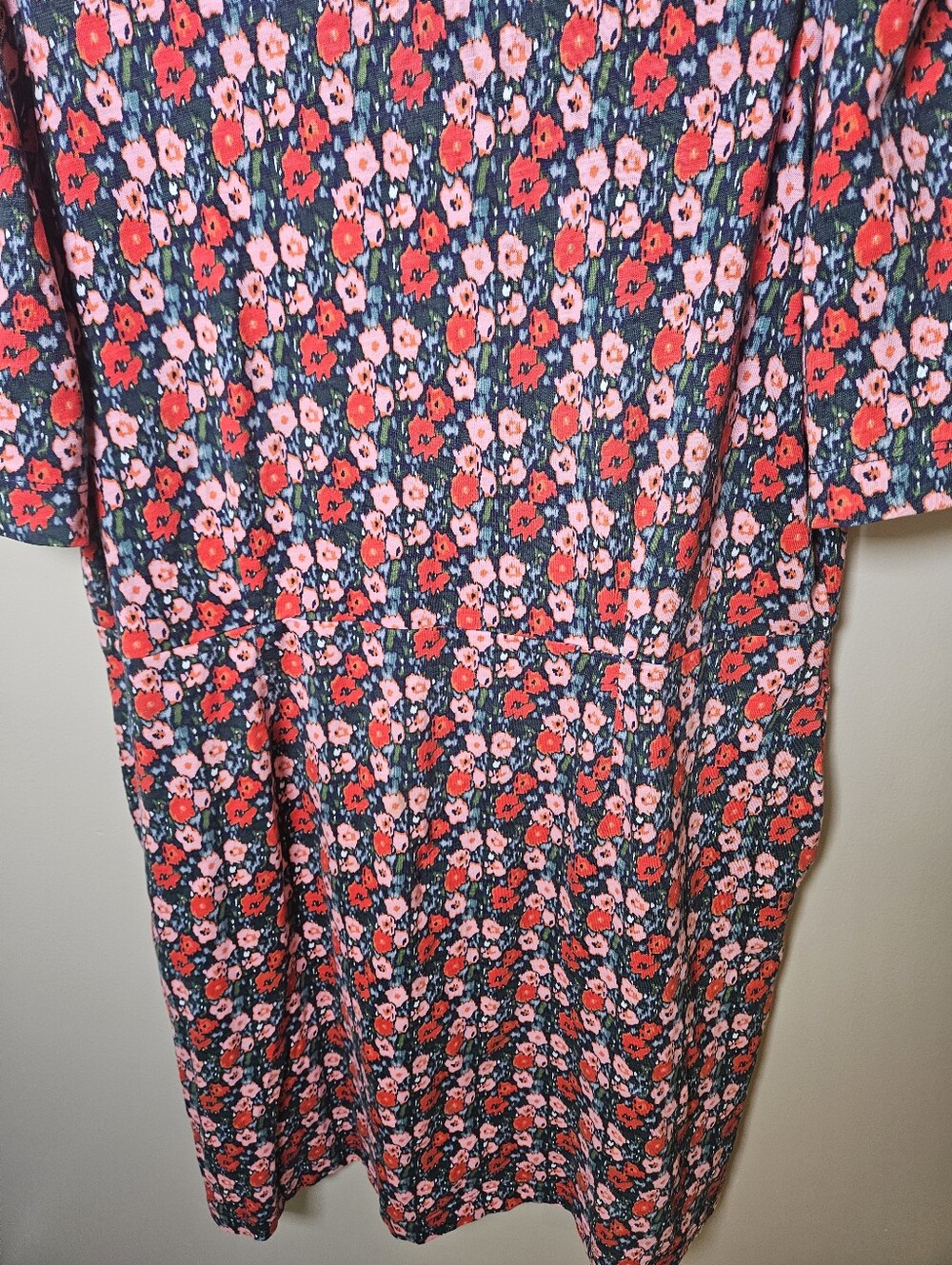 Boden Floral Sheath Cotton Midi Dress 16/18R XL Pockets Stretch Spring Summer - Picture 4 of 13